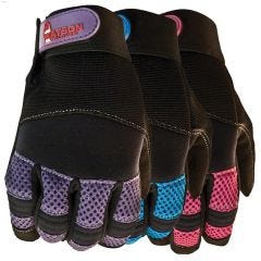 Purple Teal Fuchsia Microfiber Female M Fresh Air Gloves