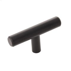 2-3\/8\" x 1\/2\" Matte Black Metropolis Cabinet T-Knob