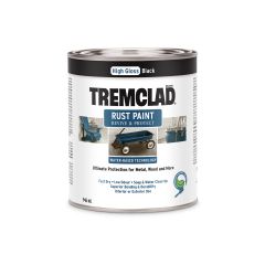 Tremclad 946 mL Can Gloss Black Water-Based Rust Paint