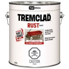 Tremclad 3.78 L Can Flat White Oil-Based Rust Paint