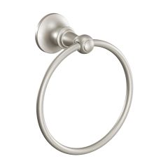 Vale Brushed Nickel Round Towel Ring