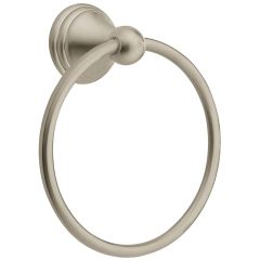 Preston Brushed Nickel Round Towel Ring