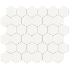 2" x 1/4" White Soho Hexagon Mosaic