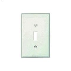 White Polycarbonate (1) Toggle Switch Wall Plate