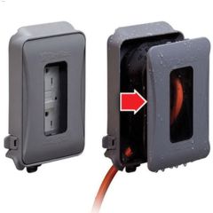 Gray (1) GFCI Receptacle 16-In-1 While-In-Use Cover