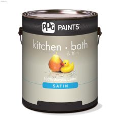 3.78 L Satin White Kitchen\/Bathroom Latex Paint