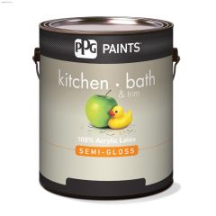 3.78 L Semi Gloss White Kitchen\/Bathroom Latex Paint