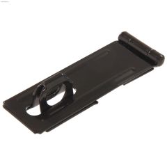 3-1\/2\" Black Fixed Staple Safety Hasp