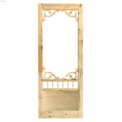 36\" x 80\" Rustic Knotty Pine Screen Door