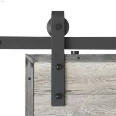 1\/4\" x 1-9\/16\" x 96\" Sand Black Sliding Door Rail System