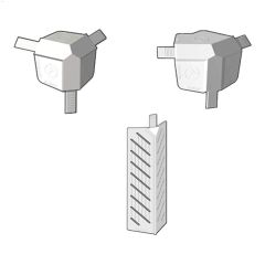 3-Way Corner For 350 Chamfer Molded Corners