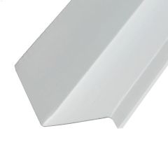 12' x 1-1\/4\" x 2\" Bright White Drip Cap