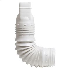 9\" x 3\" x 2\" White Vinyl Downspout Adapter