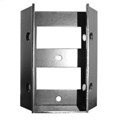 2\" x 4\" Black Galvanized Steel Deck & Stair Rail Connector