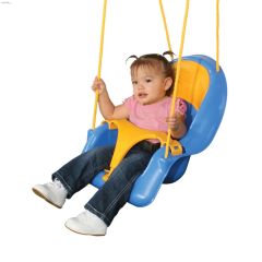 Comfy-N-Secure 55 lb Blue\/Yellow Toddler Swing