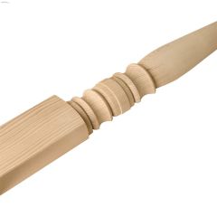 1-1\/2\" x 3\" x 42\" Hemlock Turned Half Newel Post