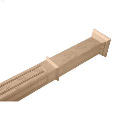 2-7\/8\" x 2-7\/8\" x 42\" Oak Newel Post