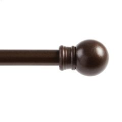 48 - 84\" Chocolate Fiona Single Adjustable Curtain Rod
