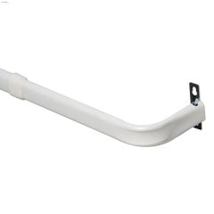 18 - 28\" White Single Heavy Duty Adjustable Curtain Rod