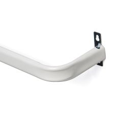84 - 120" White Single Heavy Duty Adjustable Curtain Rod