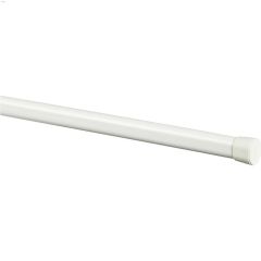 48 - 84\" White Hansen Spring Tension Adjustable Curtain Rod