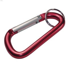 1\" Key Ring With Carabiner Clip