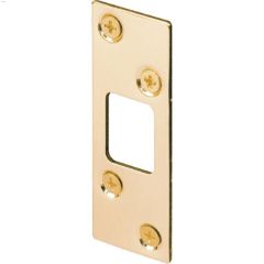 3-5\/8\" x 1-1\/4\" Brass Plated Security Carded Deadbolt Strike