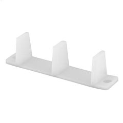4-3\/16\" x 1\" x 1-1\/8\" White Sliding Closet Door Bottom Guide