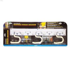16\" White Light Duty Adjustable Storage Organizer