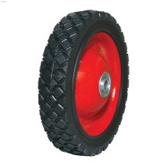 7\" Steel Hub Diamond Tread Semi-Pneumatic Wheel