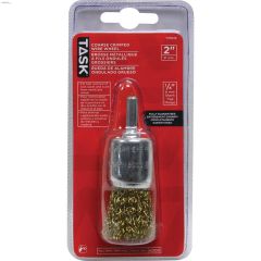 1\" Coarse Brass Coated Steel Crimp End Brush