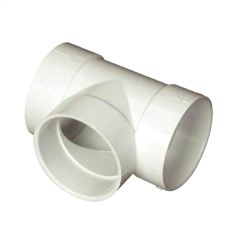 2\" Central Vacuum White PVC Short Tee