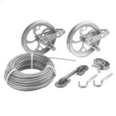 Strata\u00ae 150' Silver Super Heavy Duty Clothesline Kit