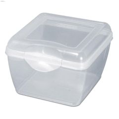 1 qt Clear S Plastic Flip Top Storage Box