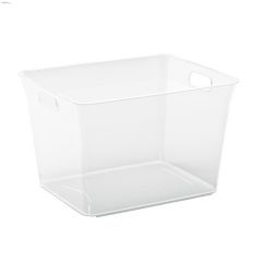 22.7 L Clear Durable Resin L V-Style Basket With Open-Top