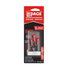 LePage\u00ae 3 x 1 mL Single Use Super Glue Liquid