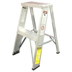 2' Aluminum Step Ladder W/Pail Tray Grade 2 225 Lbs Capacity