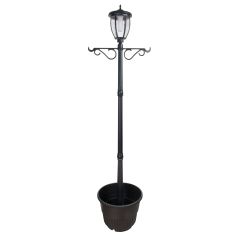 Solar 83" Lamp Post with Planter Base