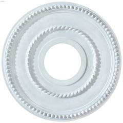 3-5\/8\" x 12\" White Rope Design\/Pearl Ceiling Medallion