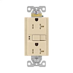 Ivory GFCI Duplex Receptacle 20A 2P\/3W