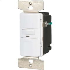 White 3-Way Motion Sensor Switch With LED 120V 1P