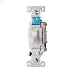 White 3-Way AC Quiet Toggle Switch 15A 120\/277V