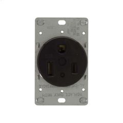 Black Power Receptacle 50A 2P\/3W