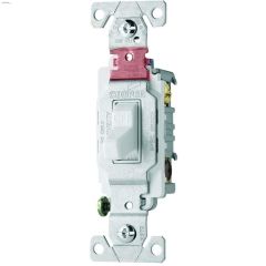 White Heavy Duty AC Quiet Toggle Switch 20A 120\/277V