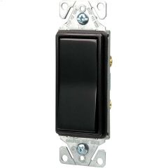Black Decorator Switch 15A 120\/277V 1P