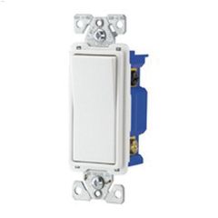 White 3-Way Decorator Lighted Switch 15A 120\/277V