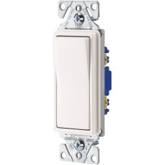 White AC Quiet Decorator Switch 15A 120\/277V 1P-10\/Pack