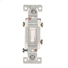 White 3-Way Copper\/Aluminum Toggle Switch 15A 120V