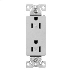 Silver Granite Duplex Receptacle 15A 2P\/3W