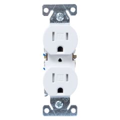 White Duplex Receptacle 15A 2P\/3W-10\/Pack